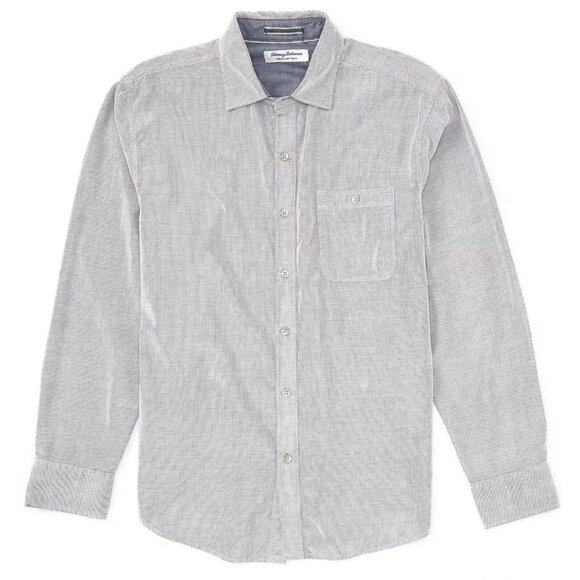 Tommy Bahama Coastline Cord Long Sleeve Shirt Men's Big & Tall 2XB Zinc Gray - Picture 1 of 11